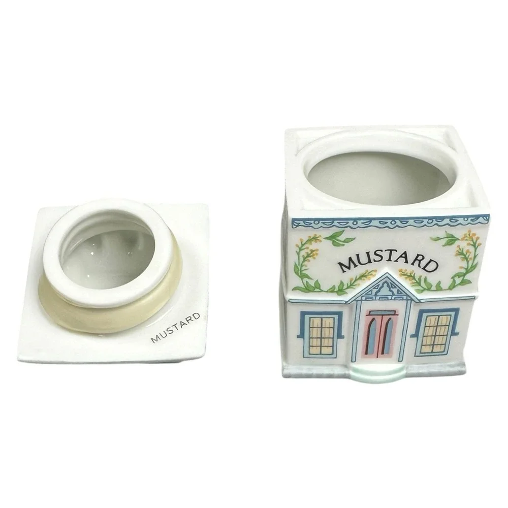 Vintage Mustard The Lenox Spice Village FinePorcelain House Jar 1989 Replacement
